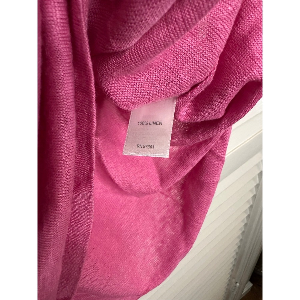 NWT J Jill Size XL Love Linen Sweet Pea Pink Sleeveless Knit Top - Picture 4 of 5